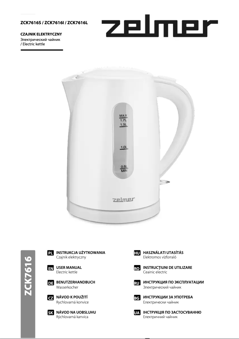 Page 1 de la notice Manuel utilisateur Zelmer ZCK7616L