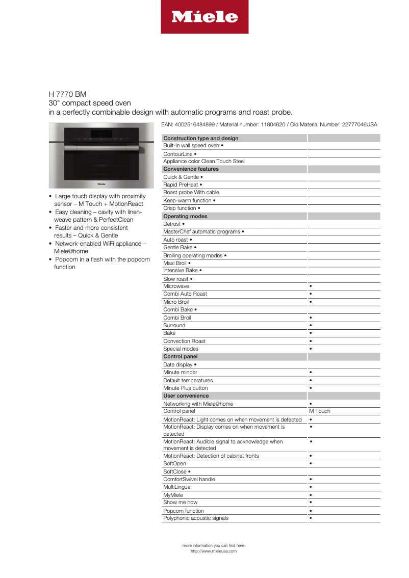 Image de la première page du manuel de l'appareil H 7770 BM