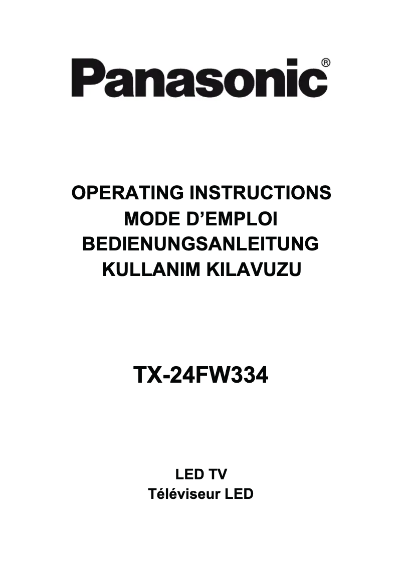 Page 1 de la notice Manuel utilisateur Panasonic Viera TX-24FW334