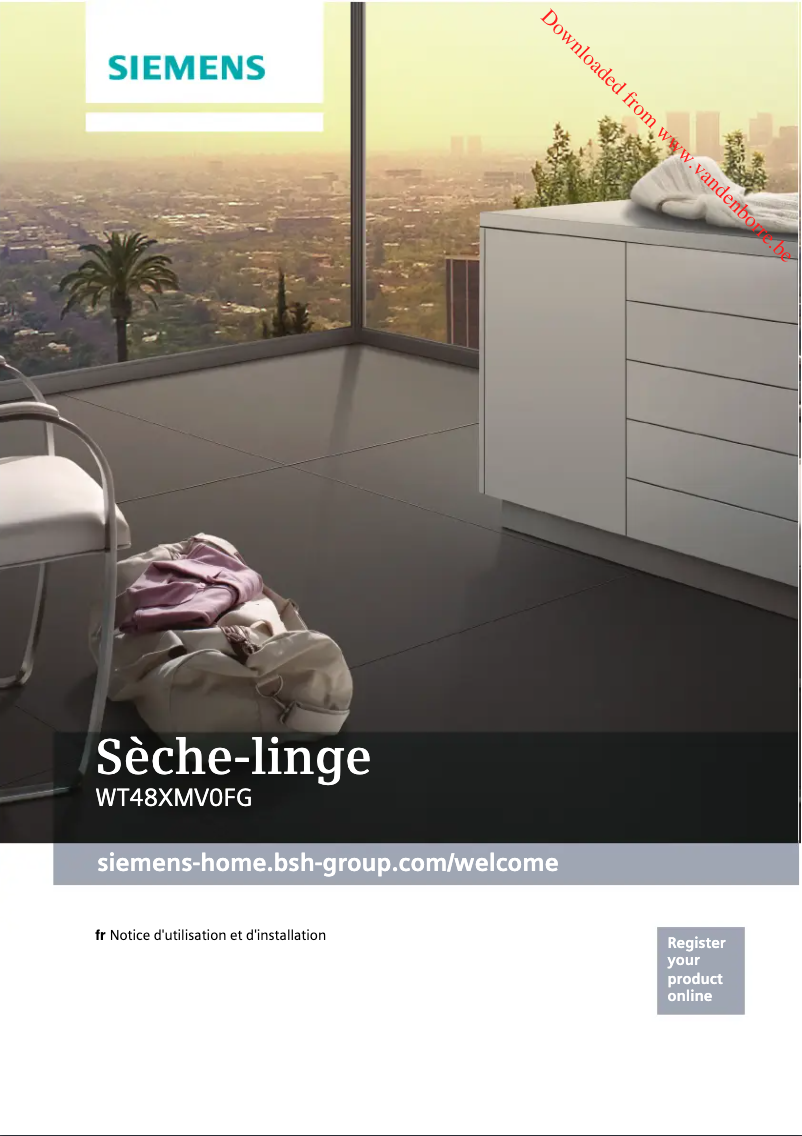 Page 1 de la notice Manuel utilisateur Siemens WT48XMV0FG