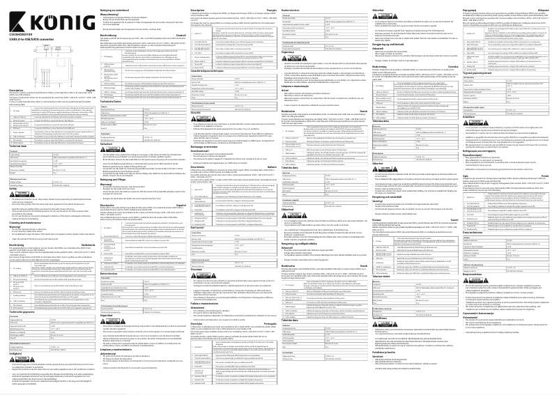 Page 1 de la notice Manuel utilisateur Konig CSU3HDASI100