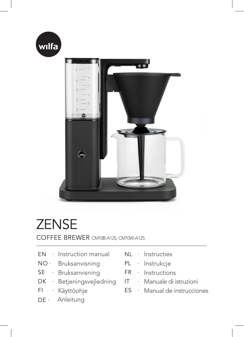 Image de la première page du manuel de l'appareil Zense CM10W-A125