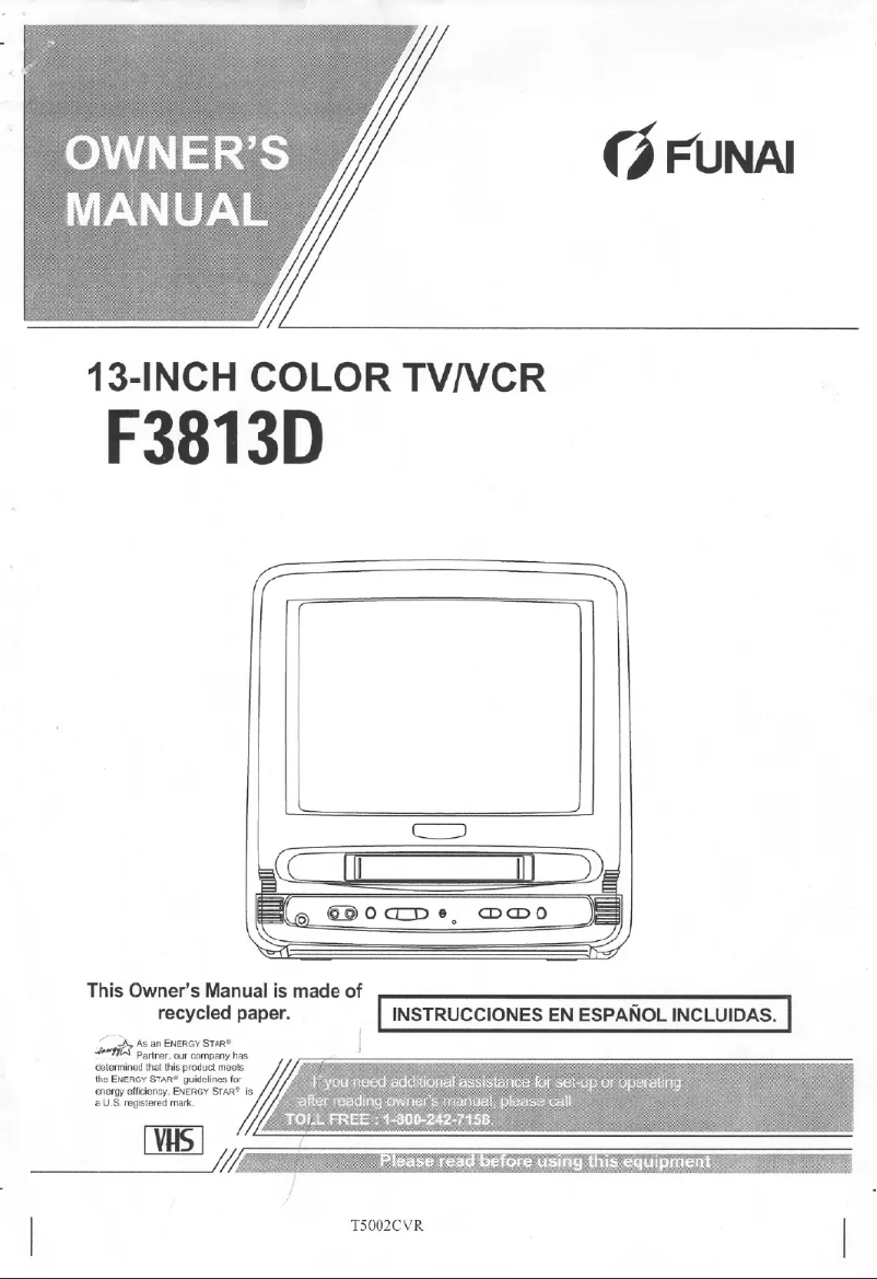 Image de la première page du manuel de l'appareil F3813D