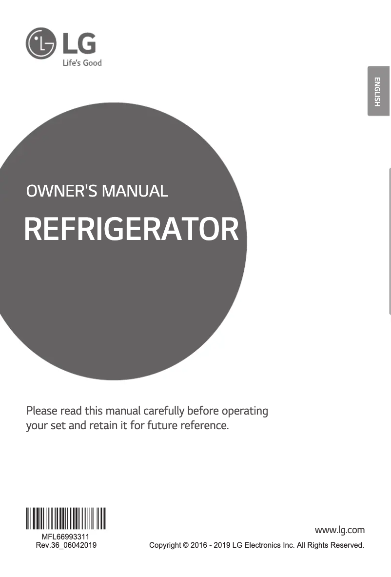 Page 1 de la notice Manuel utilisateur LG GL-B201SLLB