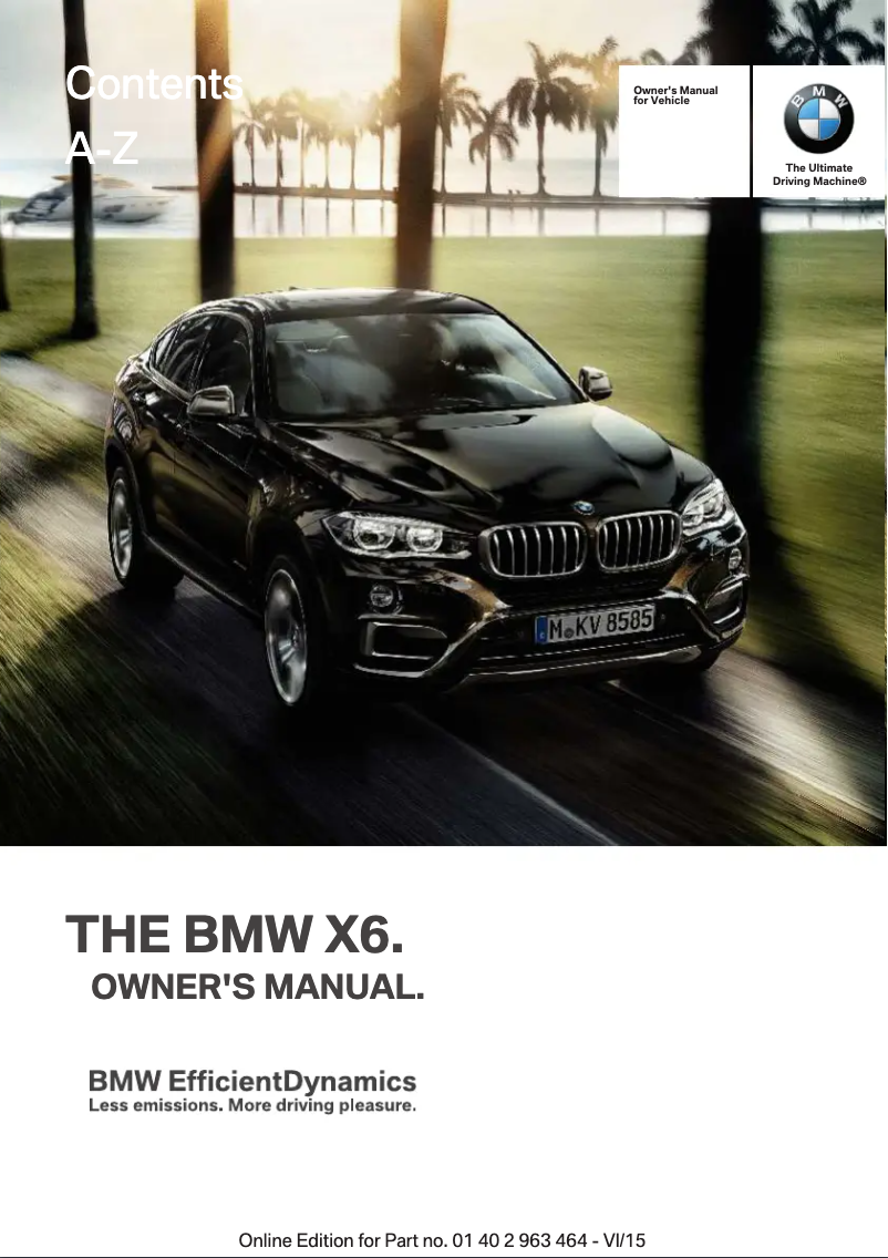 Página 1 del manual Manual de usuario BMW X6 (2016)