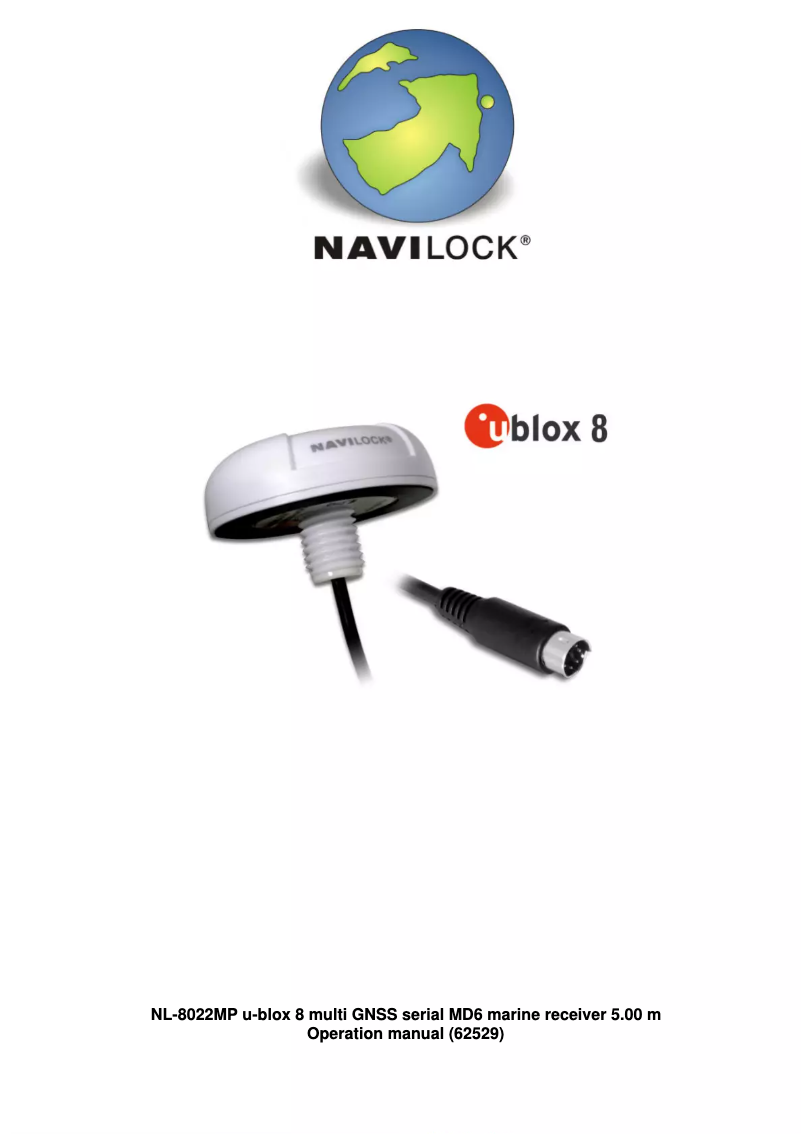 Page n°1 - Manuel utilisateur Navilock u-blox 8 NL-8022MP