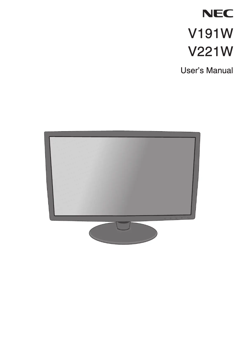 Página 1 del manual Manual de usuario NEC V191W