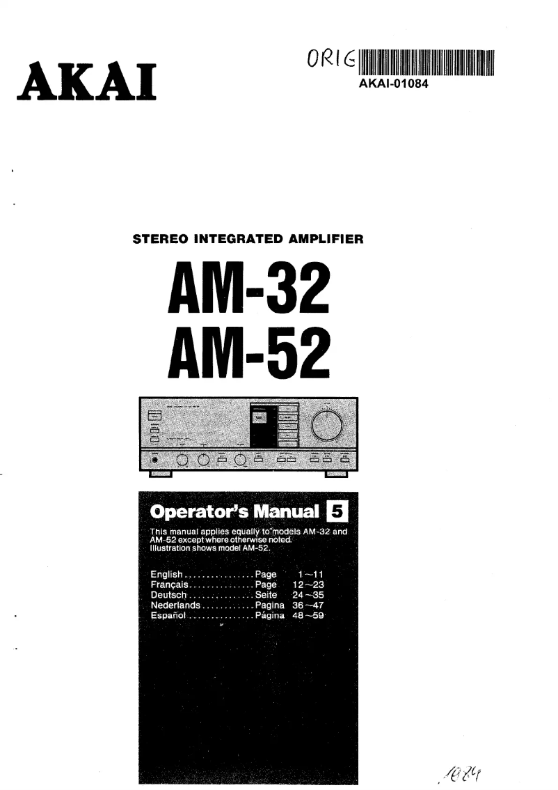 Image de la première page du manuel de l'appareil AM-32