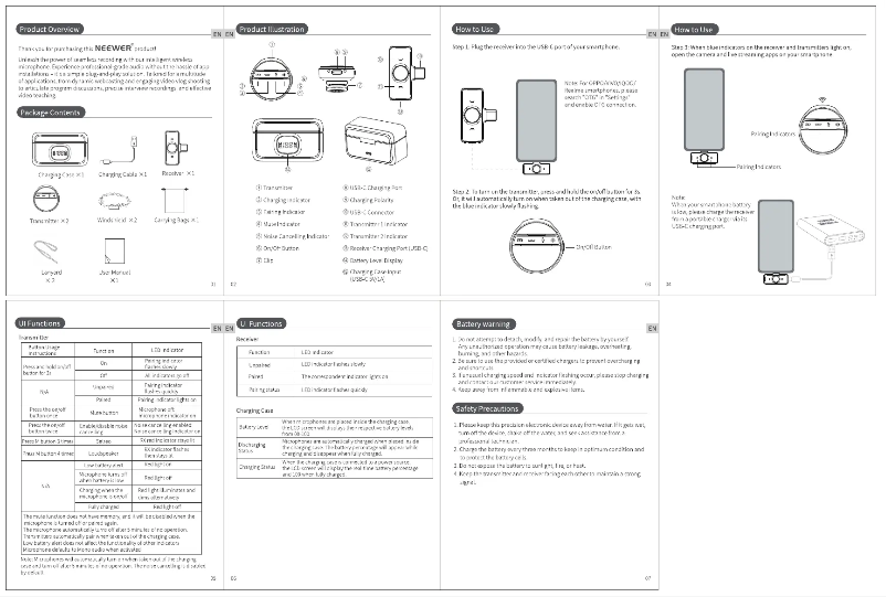 Page 1 de la notice Manuel utilisateur Neewer KM18
