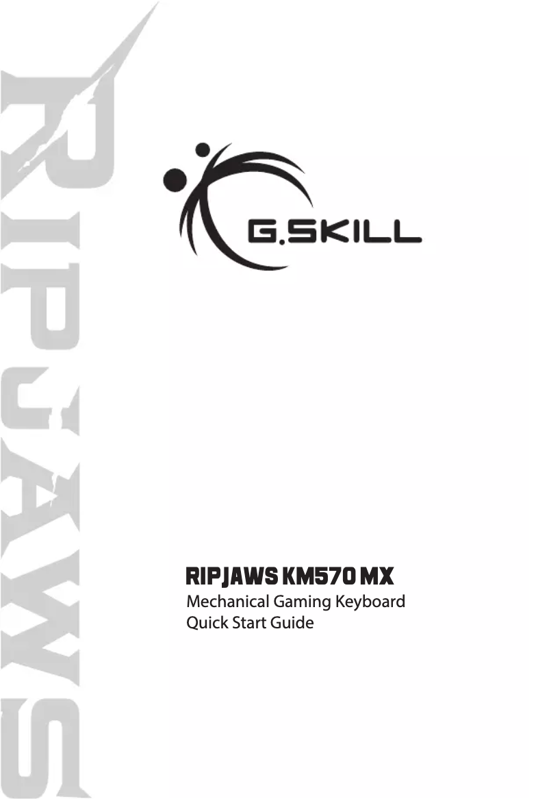 Page 1 de la notice Manuel utilisateur G.Skill RIPJAWS KM570 MX