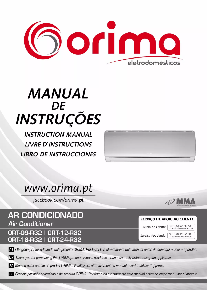 Página 1 del manual Manual de usuario Orima ORT-18-R32