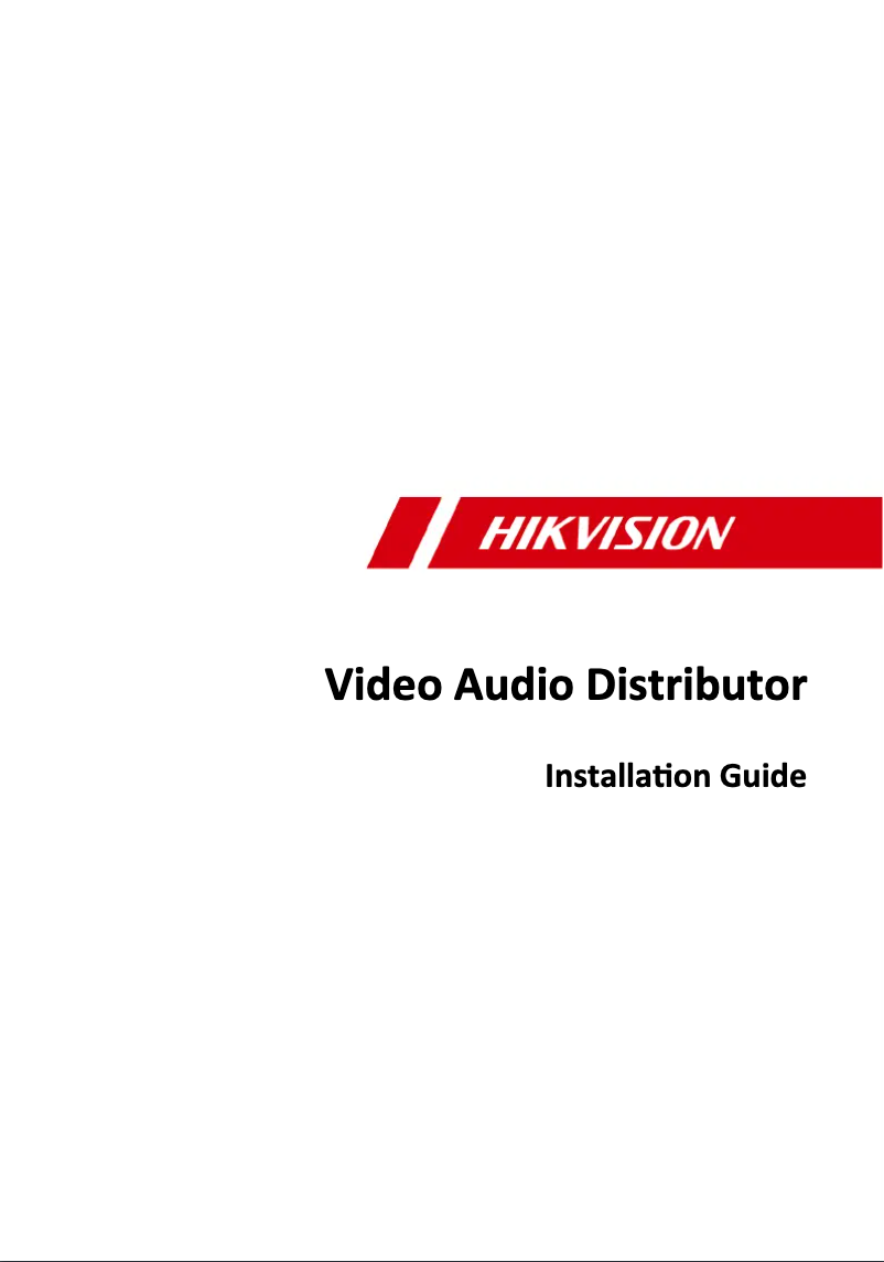 Page 1 de la notice Manuel utilisateur Hikvision DS-KAD706-S
