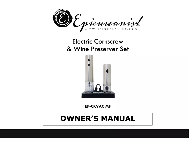 Page 1 de la notice Manuel utilisateur Epicureanist EP-CKVAC MF
