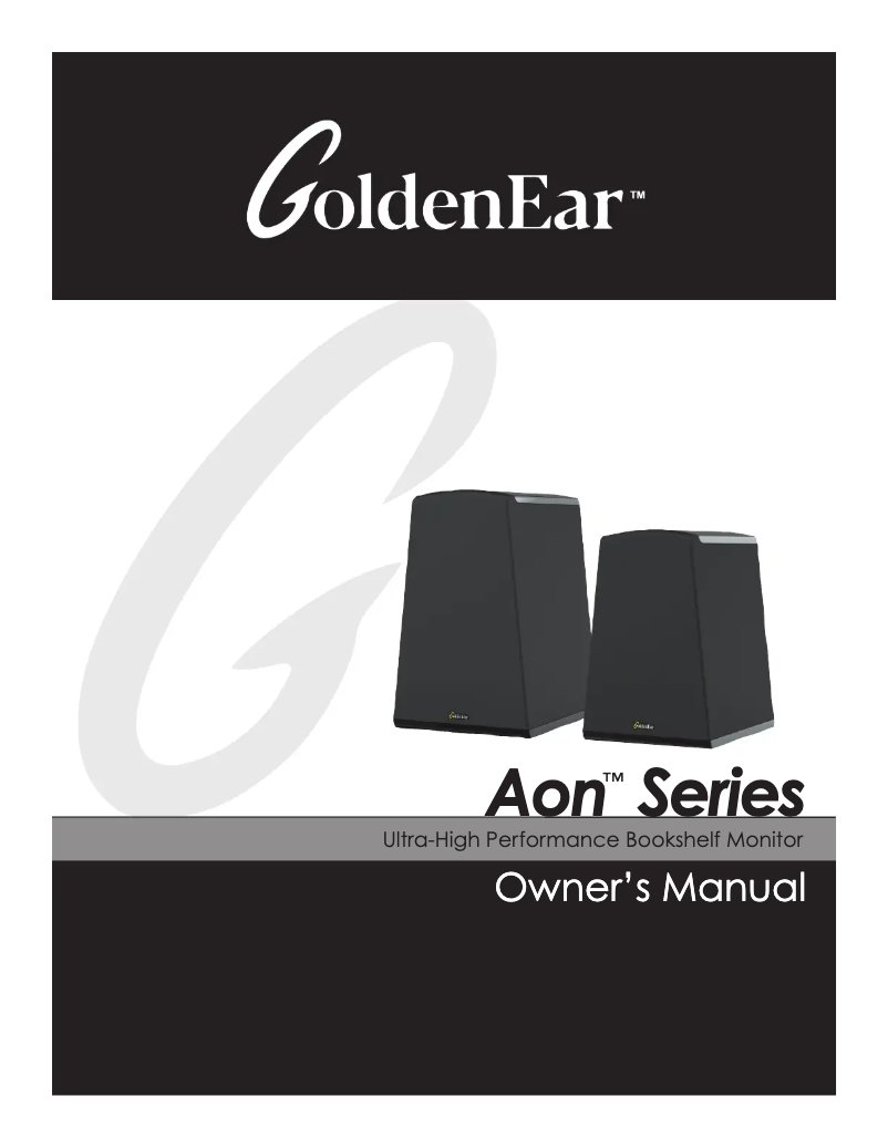 Page 1 de la notice Manuel utilisateur GoldenEar Aon 3