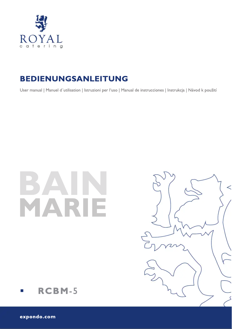 Image de la première page du manuel de l'appareil RCBM-5