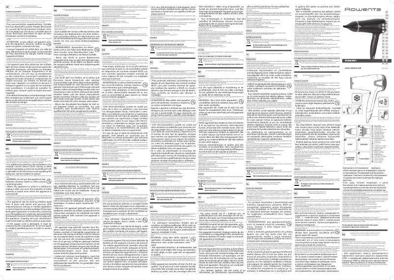 Page n°1 - Manuel utilisateur Rowenta Studio Dry XL EFFIWATTS