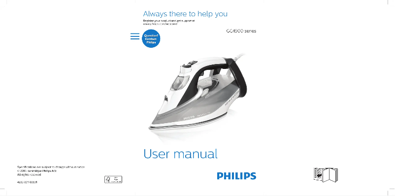 Image de la première page du manuel de l'appareil PerfectCare Azur GC4913