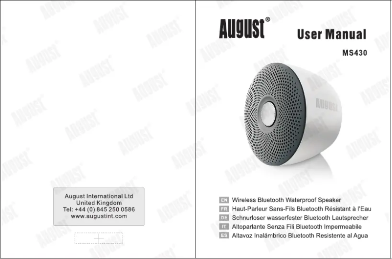 Imagen de la primera página del manual del dispositivo MS430