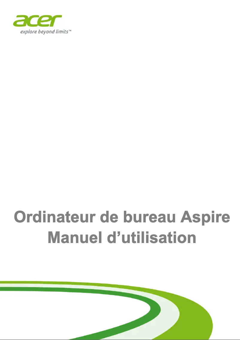 Page 1 de la notice Manuel utilisateur Acer Aspire X3-710