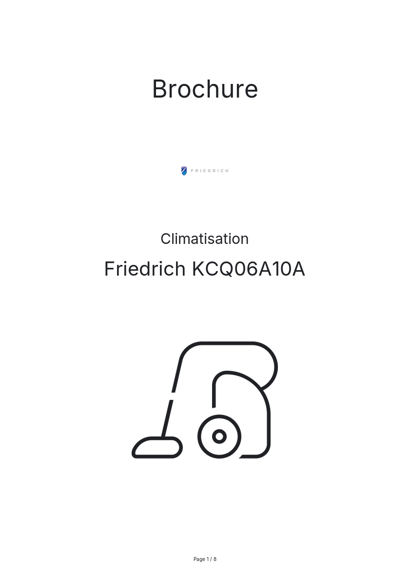 Image de la première page du manuel de l'appareil KCQ06A10A