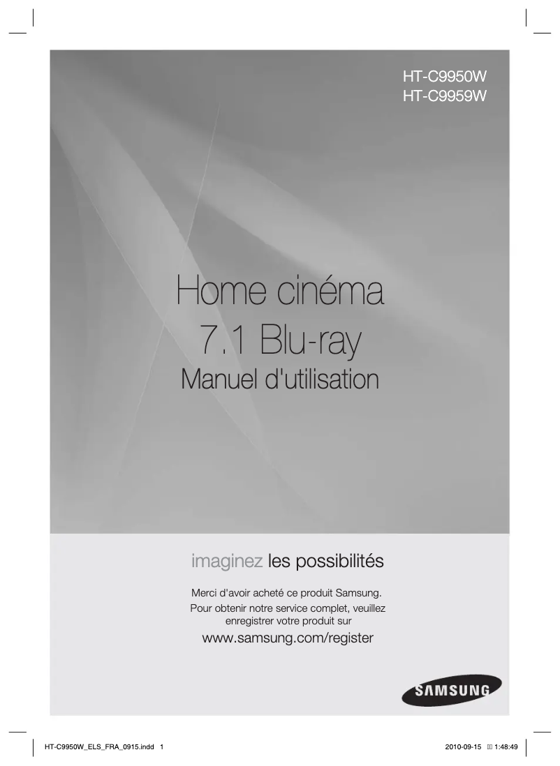 Page n°1 - Manuel utilisateur Samsung HT-C9959W