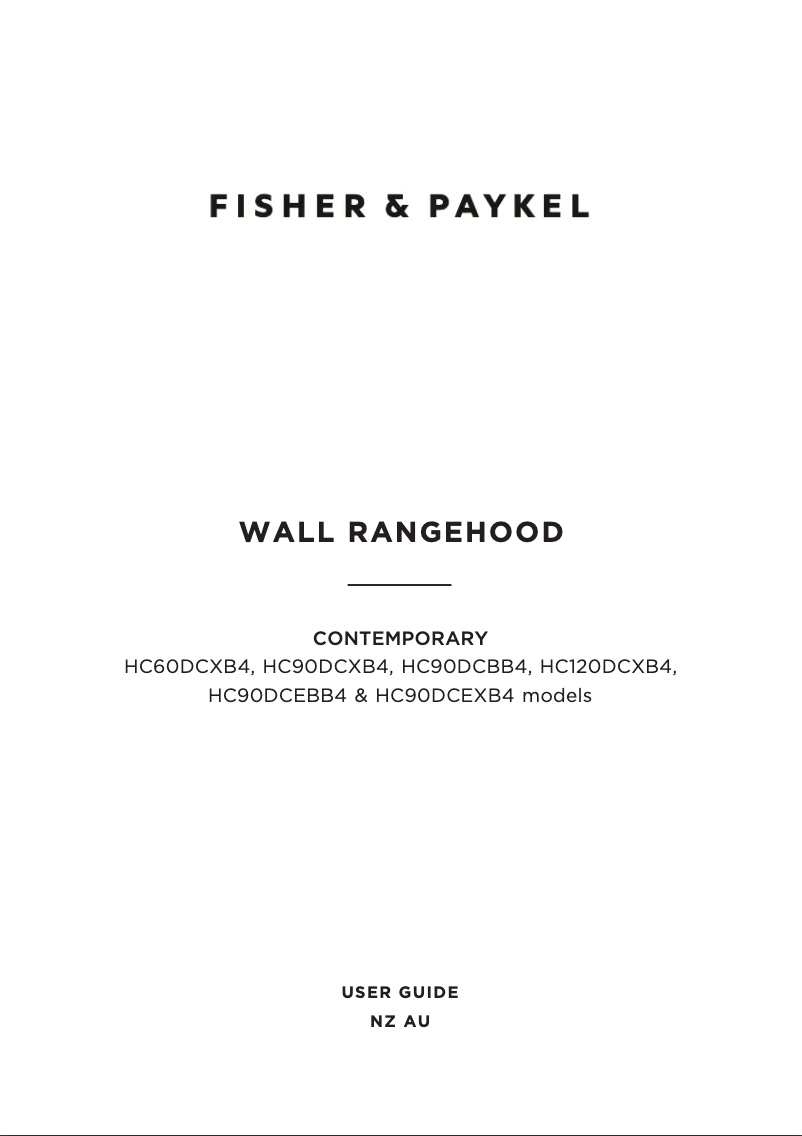 Page n°1 - Manuel utilisateur Fisher & Paykel HC90DCBB4