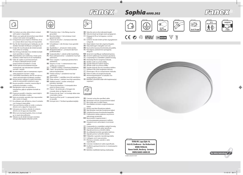 Página 1 del manual Manual de usuario Ranex Sophia 6000.302
