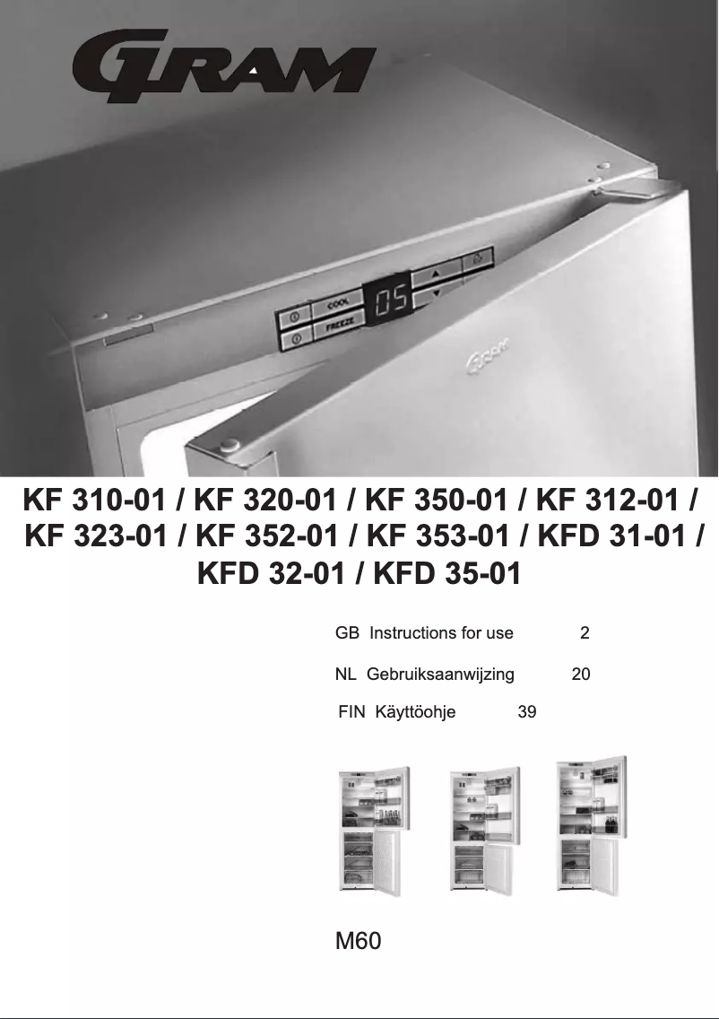 Page 1 de la notice Manuel utilisateur Gram KFD 32-01