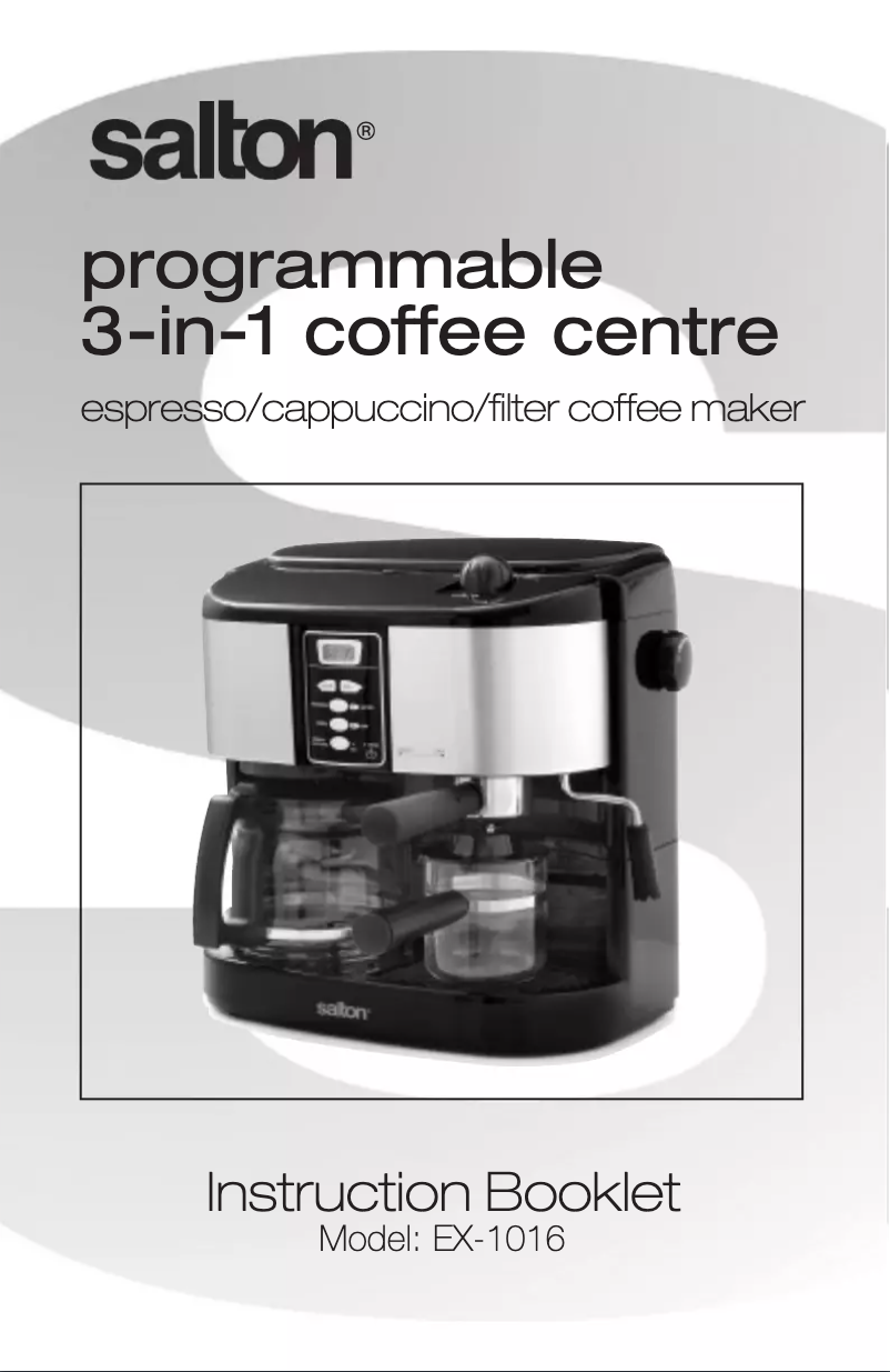 Page n°1 - Manuel utilisateur Salton EX1016