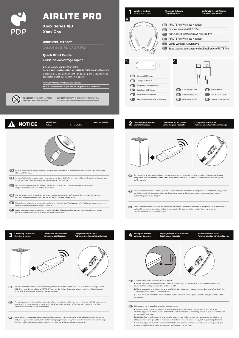 Image de la première page du manuel de l'appareil AIRLITE Pro