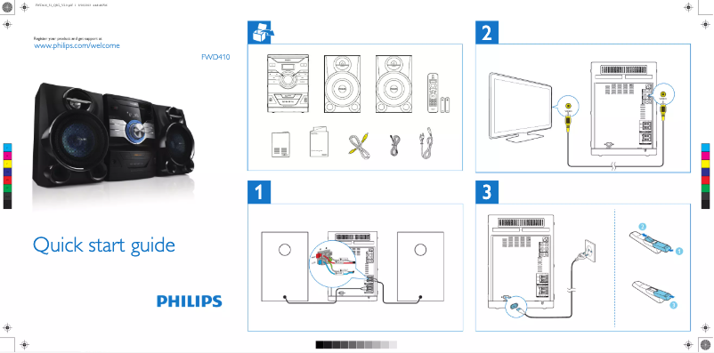 Page n°1 - Guide de démarrage rapide Philips FWD410