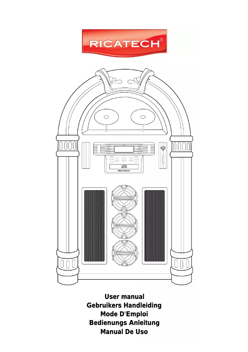 Page 1 de la notice Manuel utilisateur Ricatech Black XXL LED RR1600