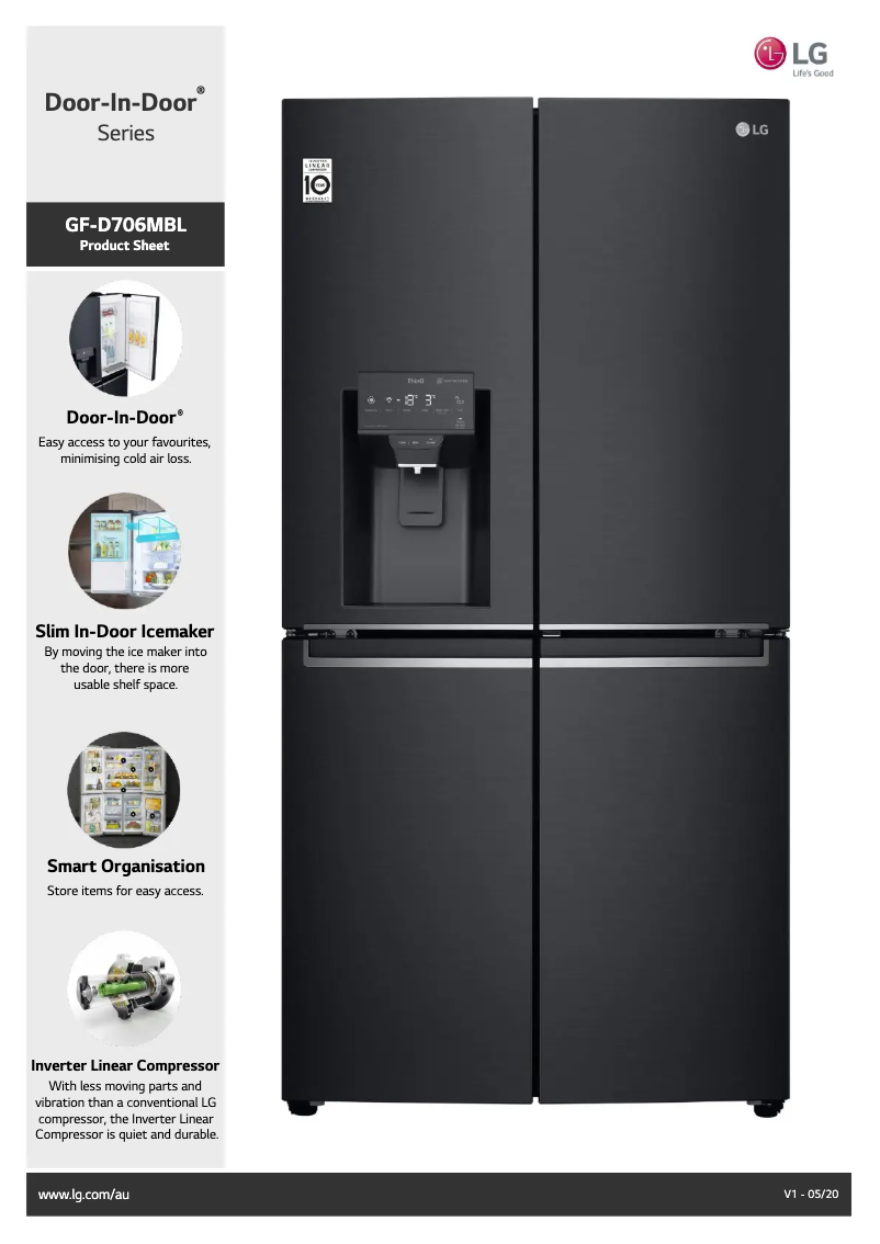 Image de la première page du manuel de l'appareil GF-L706MBL