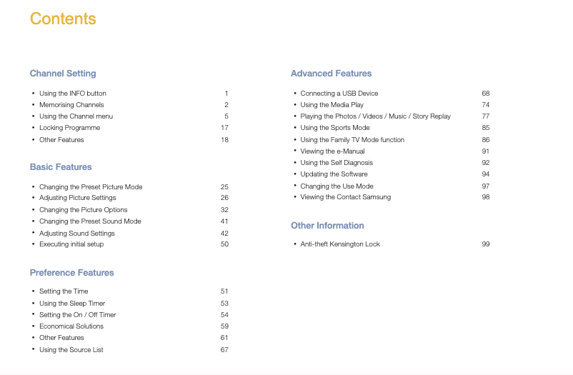 Image de la première page du manuel de l'appareil UA28K4005AJ