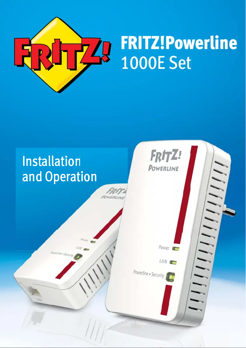 Page n°1 - Manuel utilisateur AVM FRITZ!Powerline 1000E