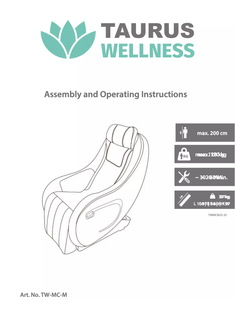 Page n°1 - Manuel utilisateur Taurus TW-MC-M