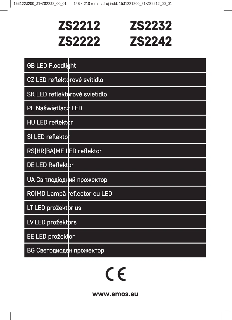 Página 1 del manual Manual de usuario Emos ZS2232