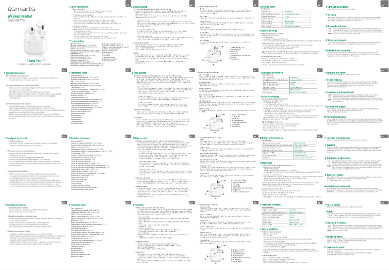 Page 1 de la notice Manuel utilisateur 4smarts SkyBuds Pro