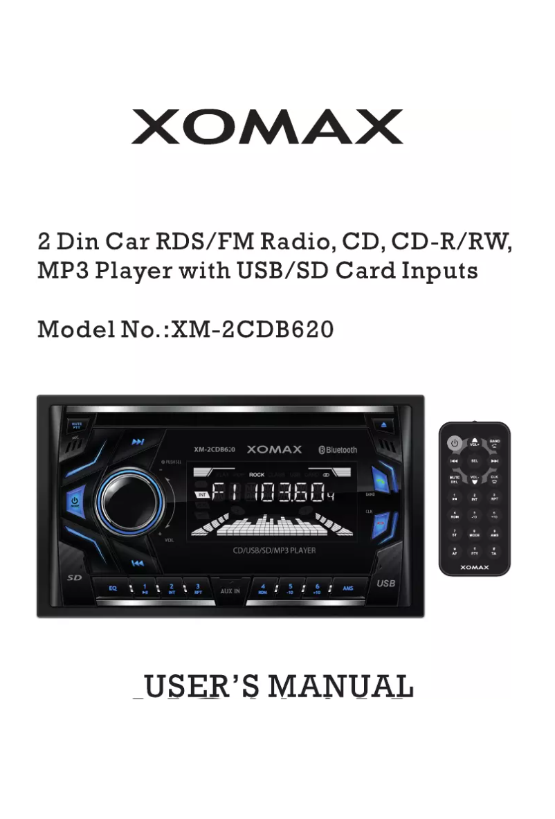 Image de la première page du manuel de l'appareil XM-2CDB620