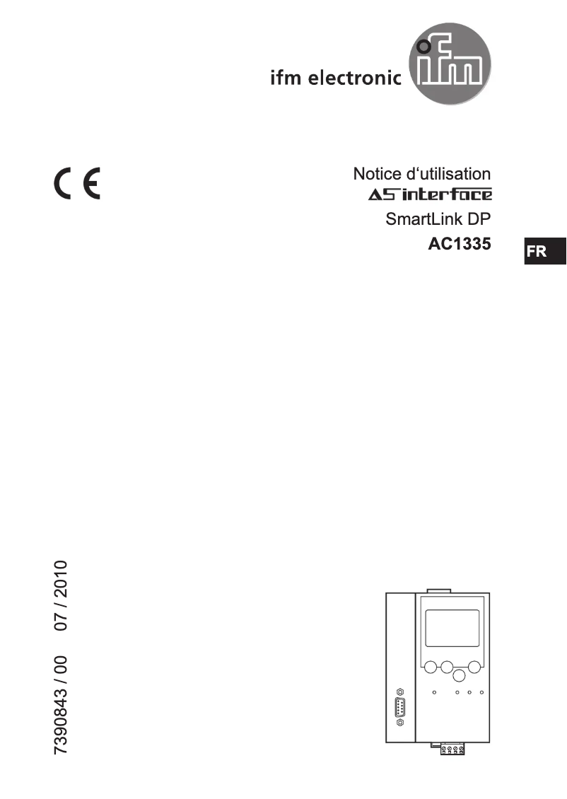 Page 1 de la notice Manuel utilisateur IFM AC1335