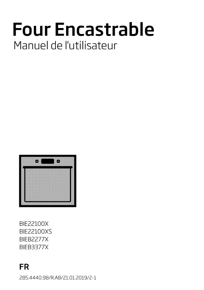 Image de la première page du manuel de l'appareil BIE22100X