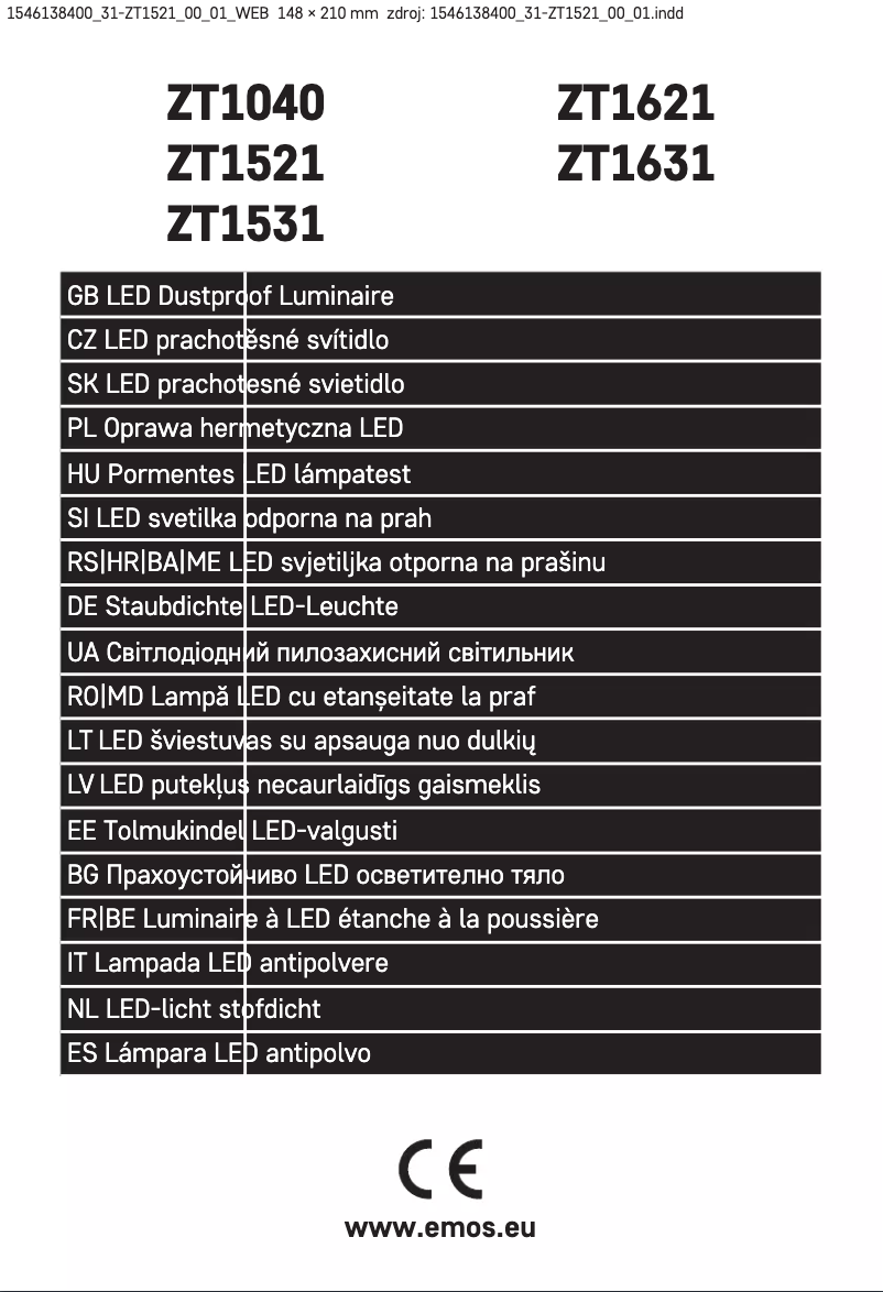Page n°1 - Manuel utilisateur Emos ZT1521