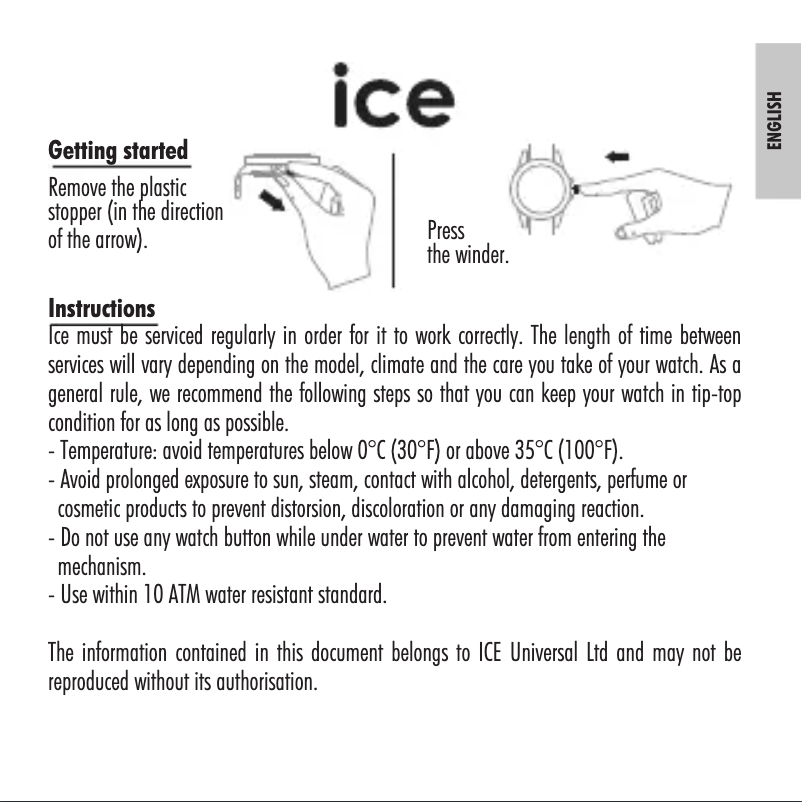 Page 1 de la notice Manuel utilisateur ICE Watch Urban