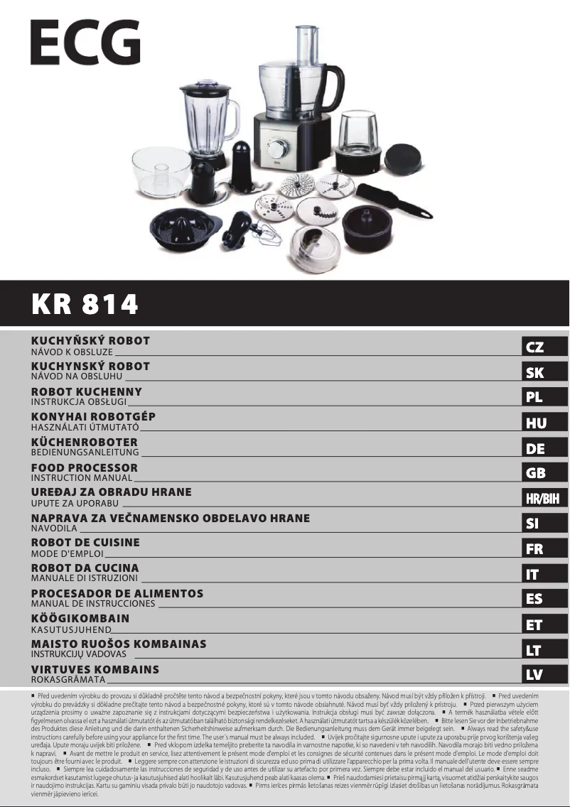 Página 1 del manual Manual de usuario ECG KR 814