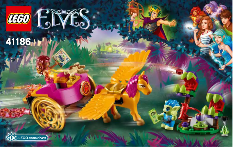 Page 1 de la notice Consignes visuelles Lego Elves 41186