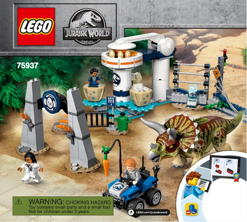 Page 1 de la notice Manuel utilisateur Lego Jurassic World 75937
