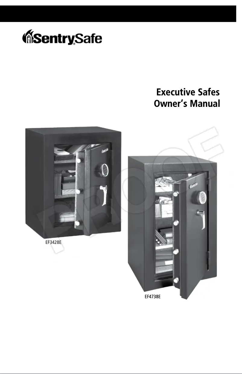 Page n°1 - Manuel utilisateur SentrySafe EF3428E