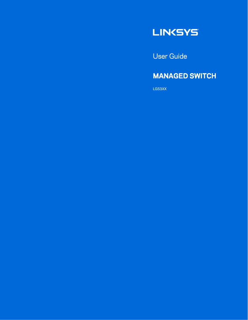 Page n°1 - Manuel utilisateur Linksys LGS328MPC