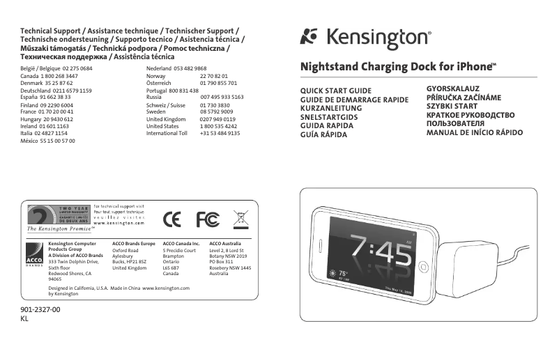Page 1 de la notice Manuel utilisateur Kensington K33458US
