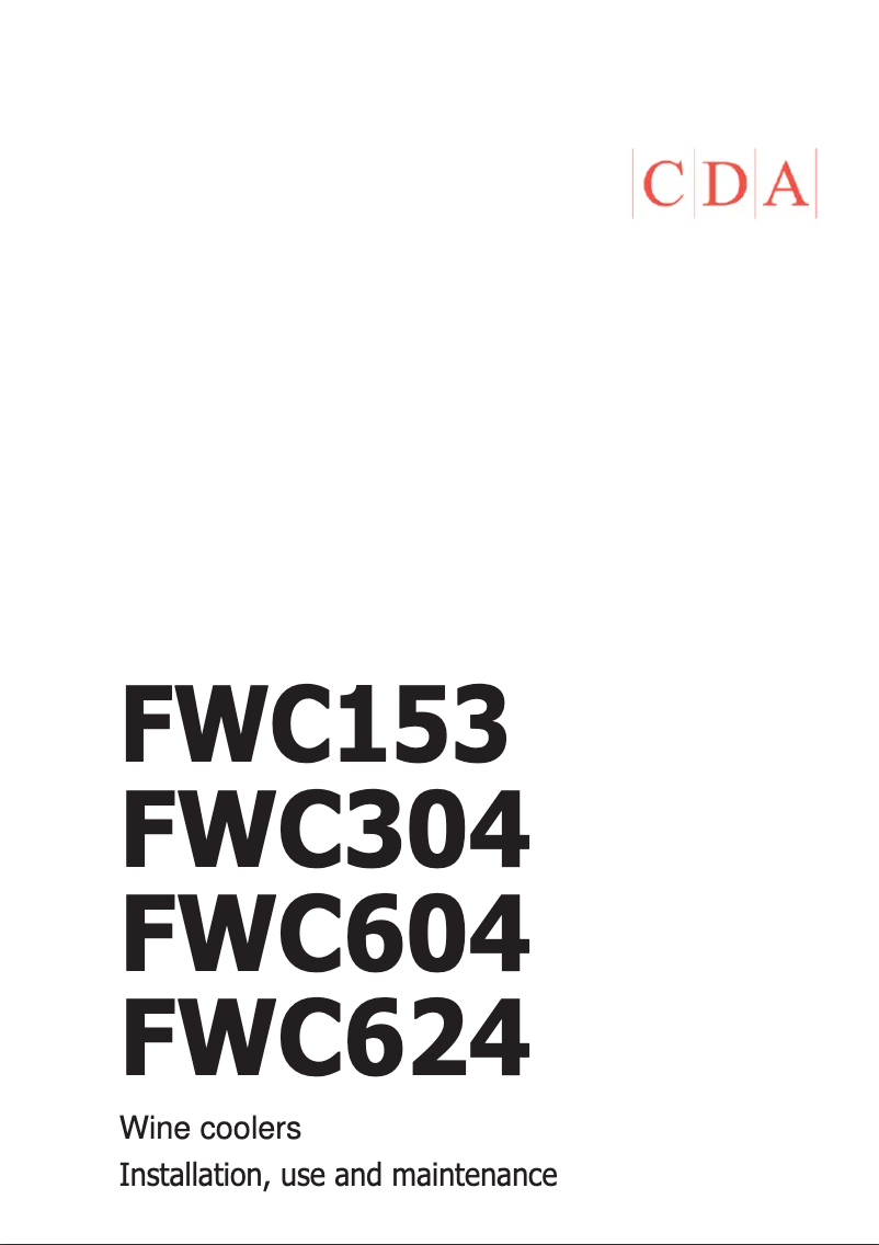 Image de la première page du manuel de l'appareil FWC624BL